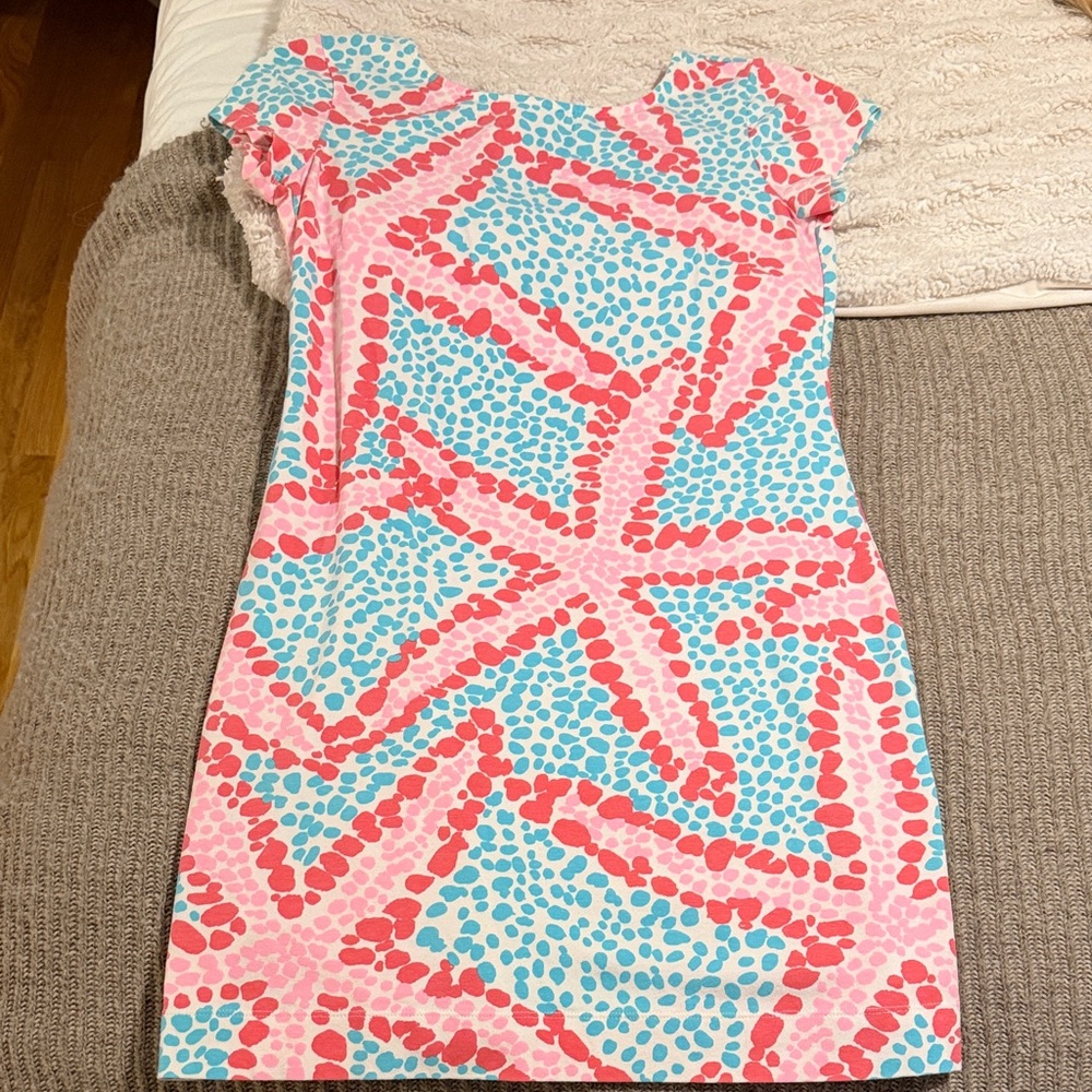 MAHI GOLD Pink and Blue Starfish Dress- SIZE SMALL!
